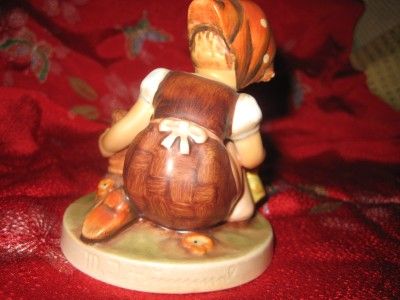 RARE M J HUMMEL GOEBEL FIGURINE CHICK GIRL57/0 TMK2 GERMANY  