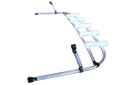   on all standard bimini tops anodized aluminum frame 5 rod holders