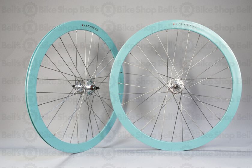 Velocity B43 Deep V Track Wheels CELESTE Fixed Gear 072774725656 