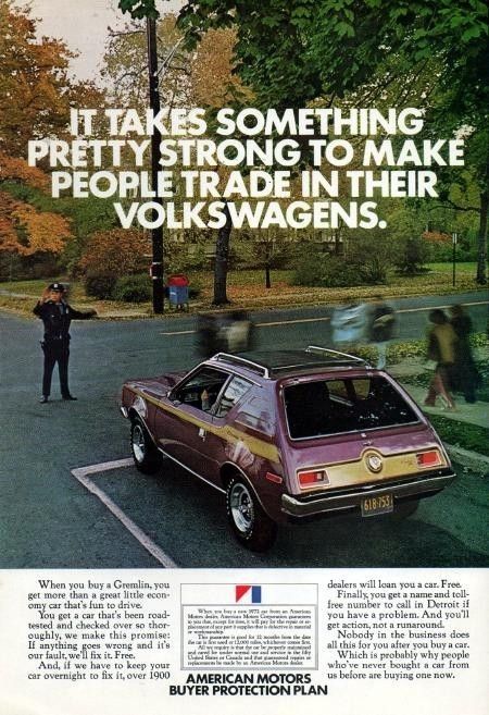 1972 AMC Gremlin X Original Color Ad  