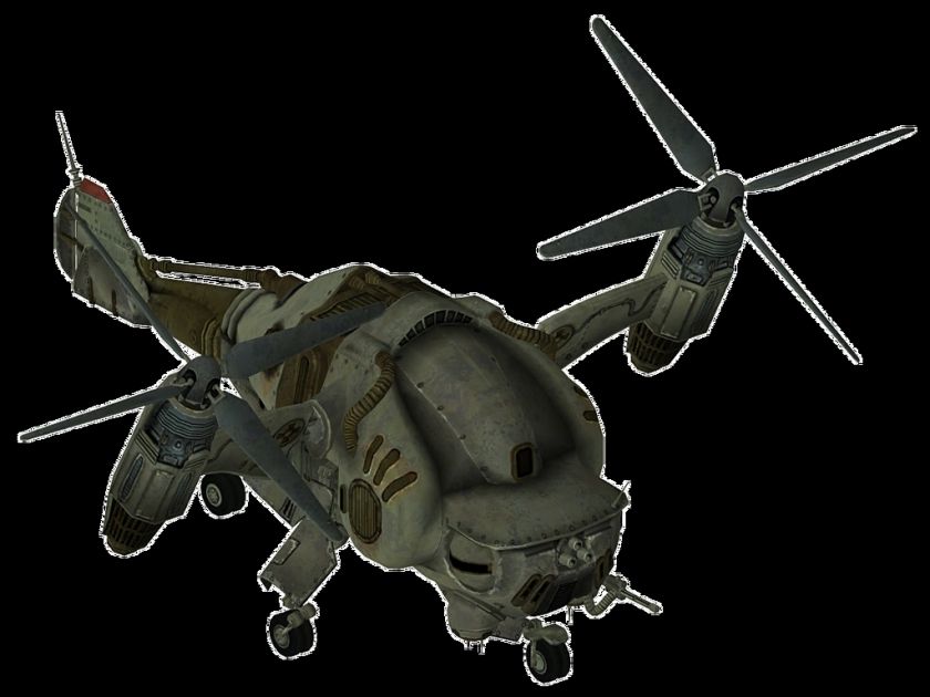 VB 02 Vertibird Fallout 3 VB02 Gunship Wood Model Large  