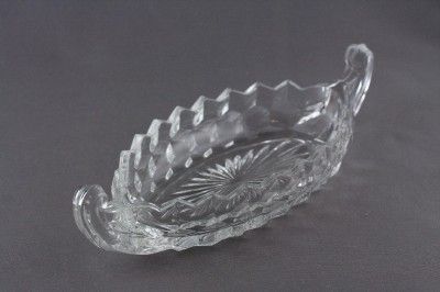   Elegant Depression Fostoria American Glass 8.5 Relish Boat  