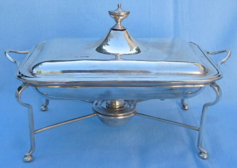 1901 Mappin & Webb Sterling Silver Chafing Dish  