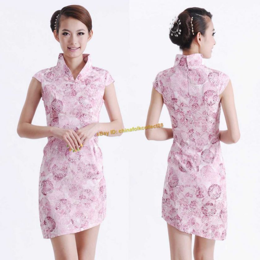 Chinese Women Mini Evening Dress Cheongsam/Qipao  