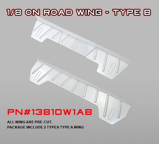 EastCoast  Body Support Kits 1/8 On Road Wing Type B  