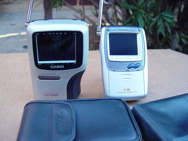 Lot of 2 CASIO TV 970B & TV 1900B LCD COLOR TV EX   