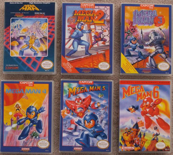 Supreme Mega Man NES Game Case Bundle, Mega Man 1 2 3 4 5 6 *NO GAMES 