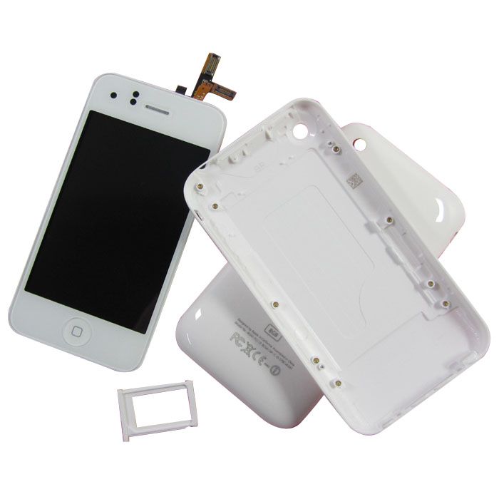 Lcd Display&touch digitizer assembly+Back housing iphone 3G White 