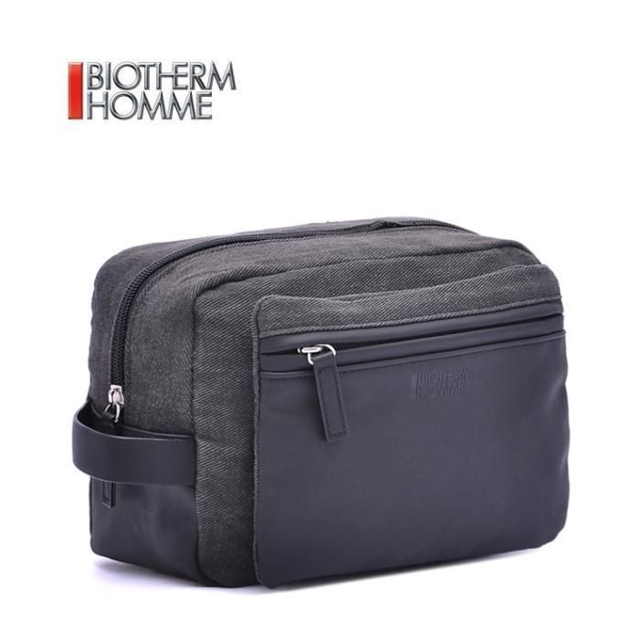   Gray Travel Toiletry Kit Bag Shaving Case Cosmetics Makeup Bag  