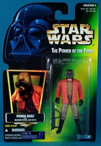 1997 STAR WARS POTF PONDA BABA WALRUS MAN GREEN CARD #3  