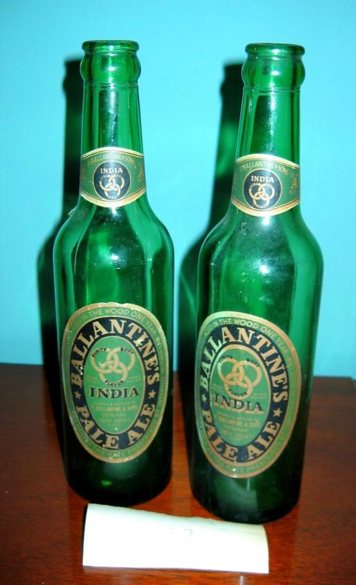 Two RARE BALLANTINE INDIA ALE bottles with LABELS from 1937 plus Bonus 