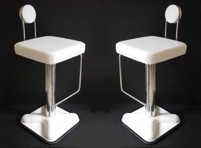 Pair Joe Colombo Birillo Bar Stools with New Upholstery  