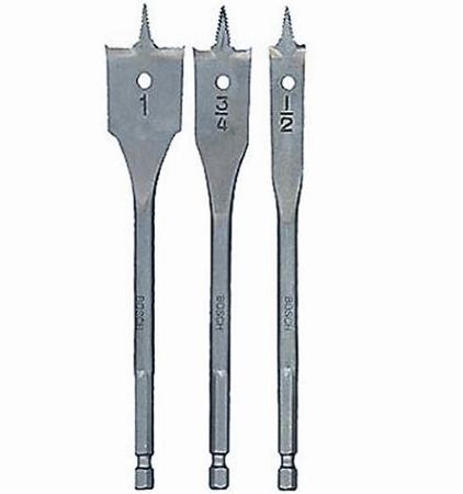 Bosch SB5003 Rapid Feed Spade Bit Set 3 pc (1/2+3/4+1  