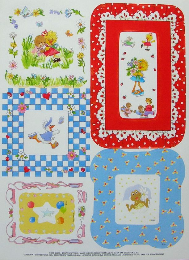 Suzys Zoo Chick Frog Duck Tiger Mouse Frame Stickers  