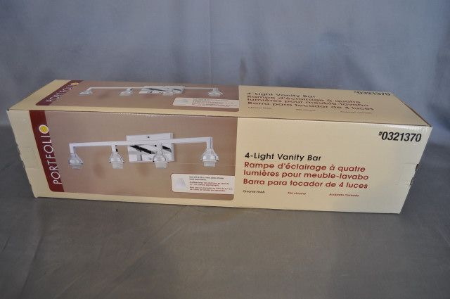 Portfolio 4 Light Vanity Bar Bathroom Lighting Fixture  