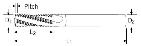 MICRO 100 TM 001 08X Carbide Thread Mill NEW (YB26)  