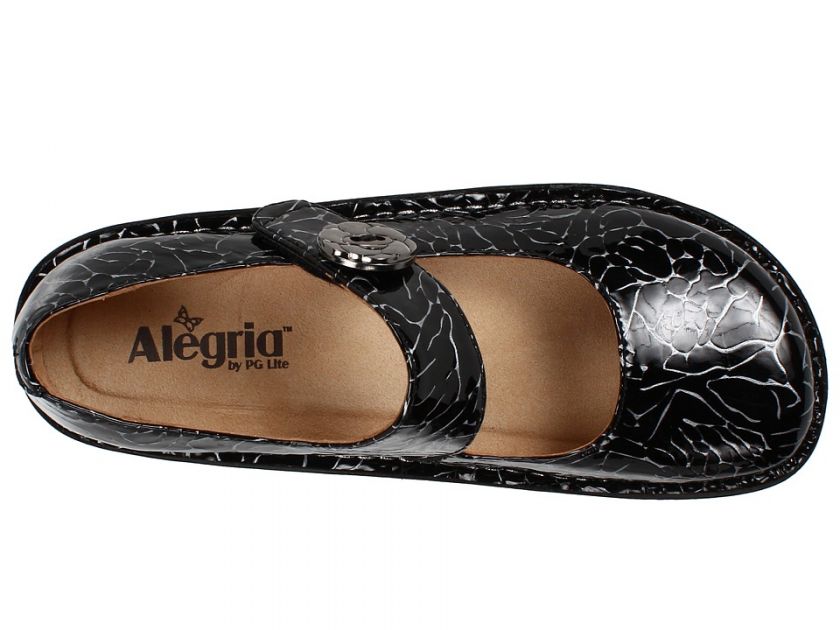 NEW Alegria Womens Paloma Mary Jane Shoe Size 38 Black Etched Retails 