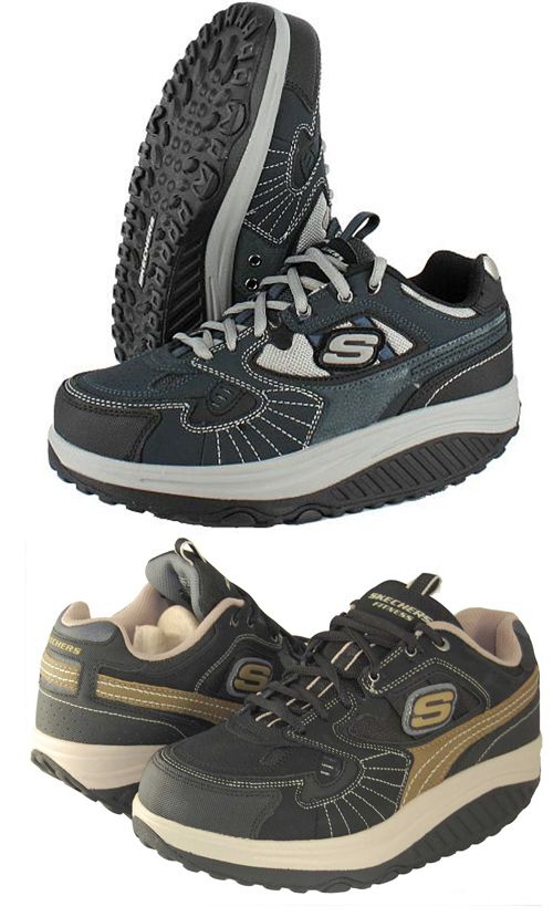 SKECHERS SHAPE UPS REGIMEN MEN 50876EW WIDE BLACK BROWN  