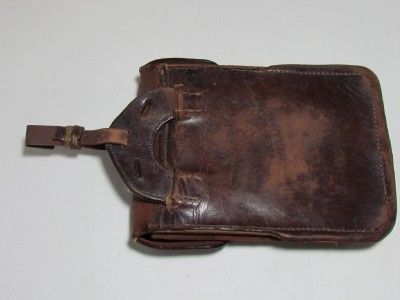 WW1 JAPANESE LEATHER BAG DOCUMENT MAP HOLDER ARMY WWI VTG JAPAN WW2 