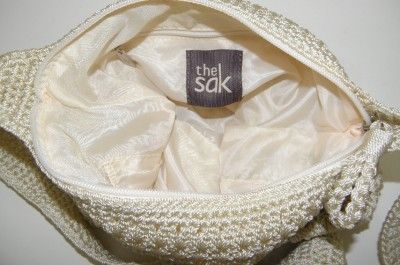 NEW THE SAK CAMBRIA CROCHET NATURAL IVORY CROSSBODY BAG  