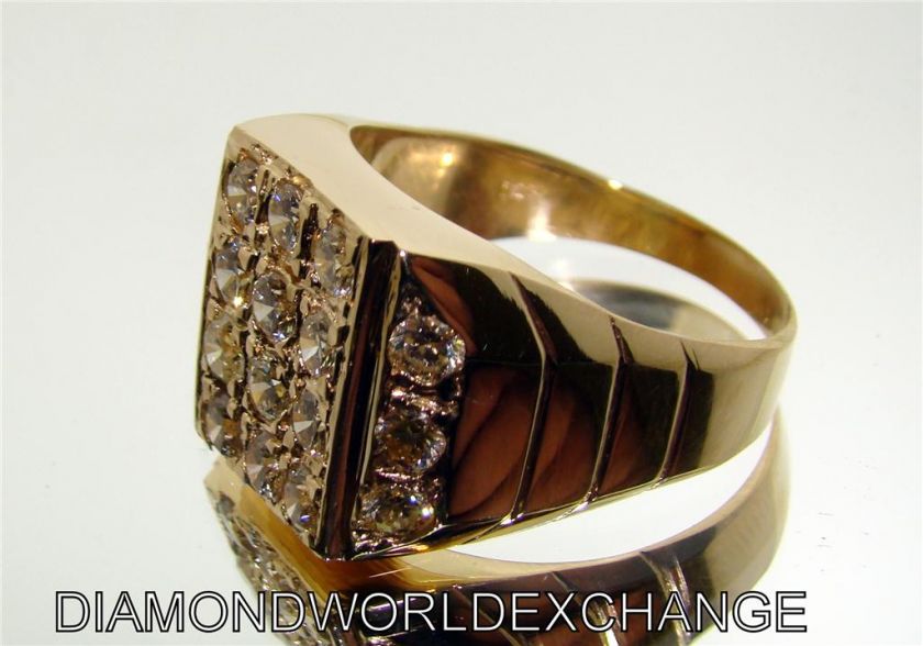 4CT 4 CT DIAMOND MENS CHAMPIONSHIP/PINKY RING GOLD WOW  