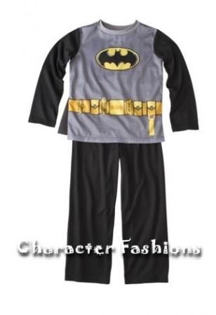 BATMAN Pajamas pjs with CAPE Shirt Pants Size 4 5 6 7 8 10  