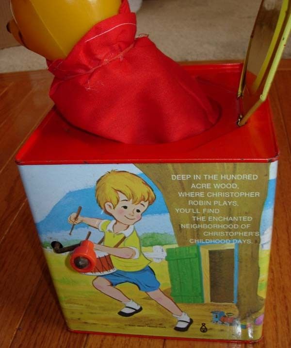 VINTAGE WINNIE THE POOH JACK IN THE BOX CARNIVAL OLDER  