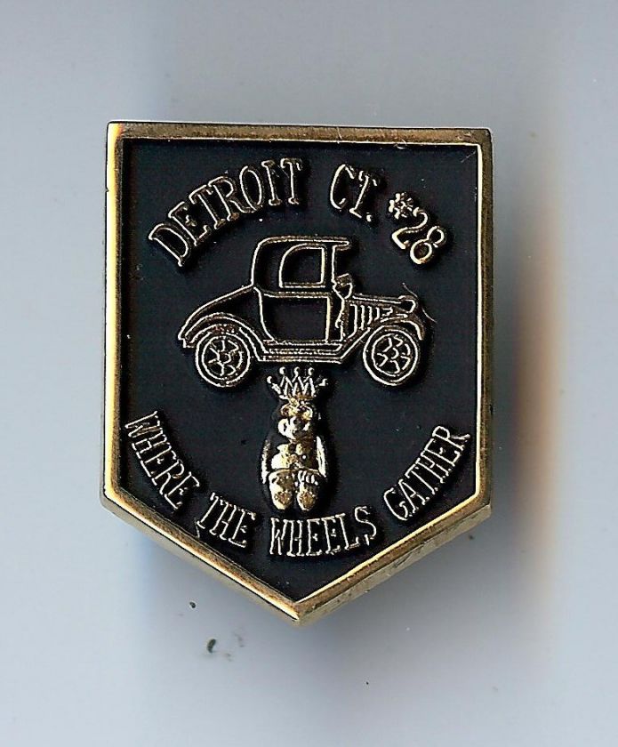 DETROIT MICHIGAN BILLIKEN ROYAL ORDER OF JESTERS LAPEL HAT PIN MASONIC 