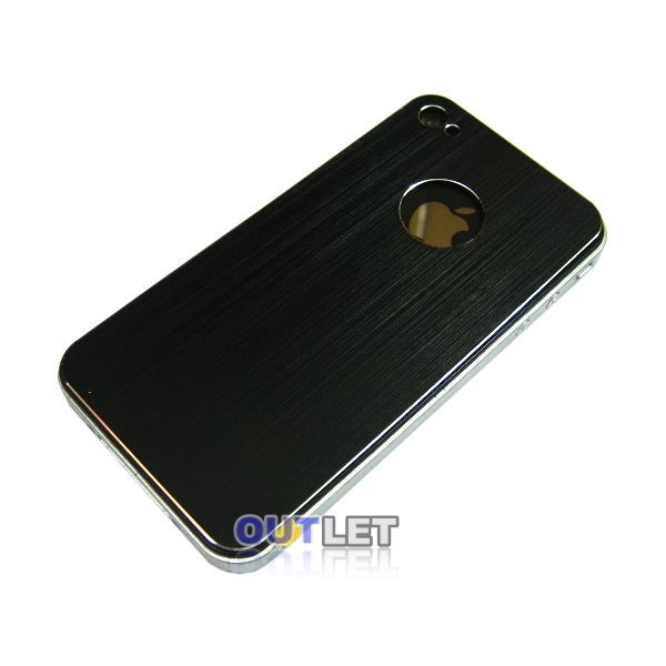 Black Aluminium Sticker Skin Cover+Bumper Case+Screen Protector For 