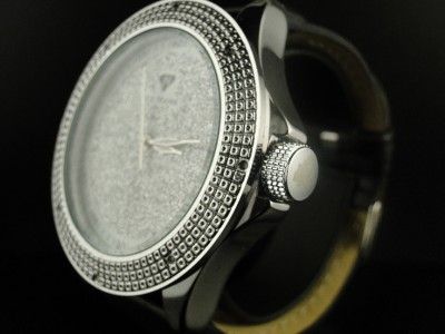   JOE RODEO/ICE MANIA WHITE ON BLACK FULL ICED OUT GENUINE DIAMOND WATCH