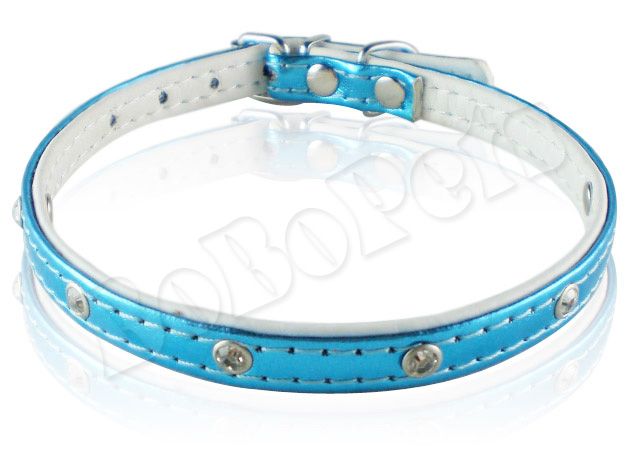 Rhinestone Dog Collar Cat Collar pink blue silver black  