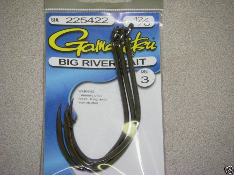 GAMAKATSU BIG RIVER BAIT HOOKS #225422 SZ 12/0  