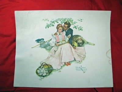 VINTAGE NORMAN ROCKWELL FLOWERS IN TENDER BLOOM PRINT  