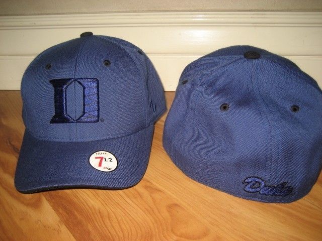 NEW DUKE BLUE DEVILS FITTED 7 1/2 HAT CAP NCAA ROYAL  