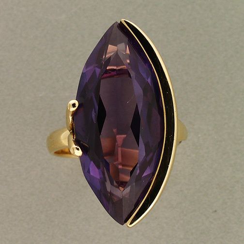 1920 MARQUISE 20CT MAN MADE PURPLE TO BLUE COLOR CHANGE SAPPHIRE RING 