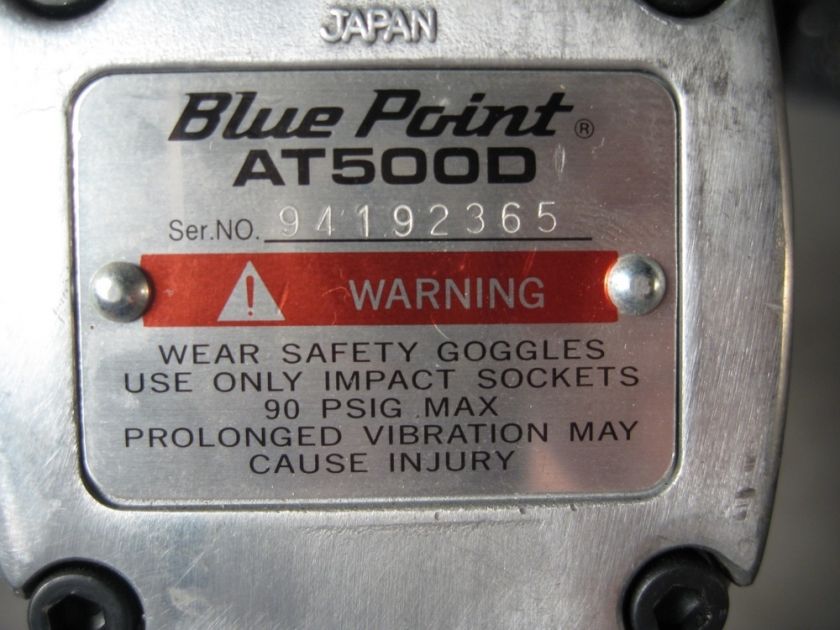 Blue Point 1/2 Pneumatic Air Impact Wrench AT500D  