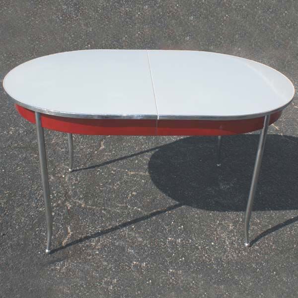 Mid Century Modern Vintage Metal Dining Table  