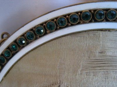 Art Deco 1920s Enameled & Jeweled Frame Evening Purse Heavily 