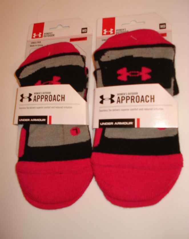 UNDER ARMOUR 2 PR APPROACH OUTDOOR LOCUT 24% WOOL SZ MD  