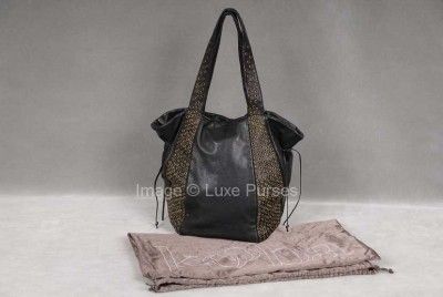 NWT Kooba Montana Eyelet Tote Handbag Purse   Black  