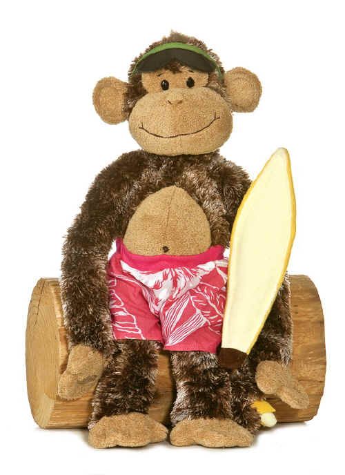 Cheeky Charlie Surfer Dude Surfing Monkey Chimp Aurora  