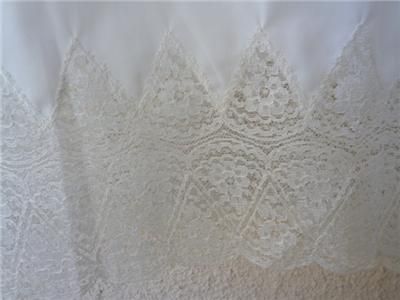 Vintage 50s VAN RAALTE SUAVETTE Full Slip Bridal WHITE Sexy LACE Soft 