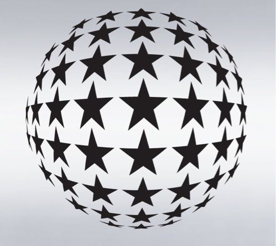 Vinyl Wall Decal Sticker BIG Circle of Stars Disco  