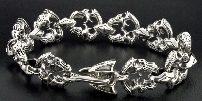 CUSTOM GALACTIC KNIGHT STERLING SILVER BRACELET 9  