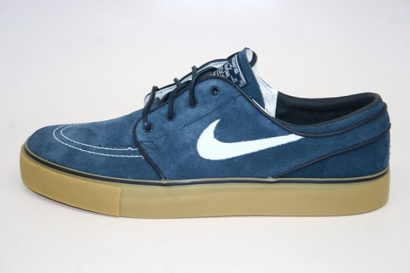 NIKE STEFAN JANOSKI SB OBSIDIAN NAVY GUM WHITE Sz 8  