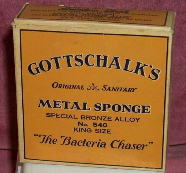 1930s VINTAGE GOTTSCHALKS BRONZE METAL SPONGE, NIB  