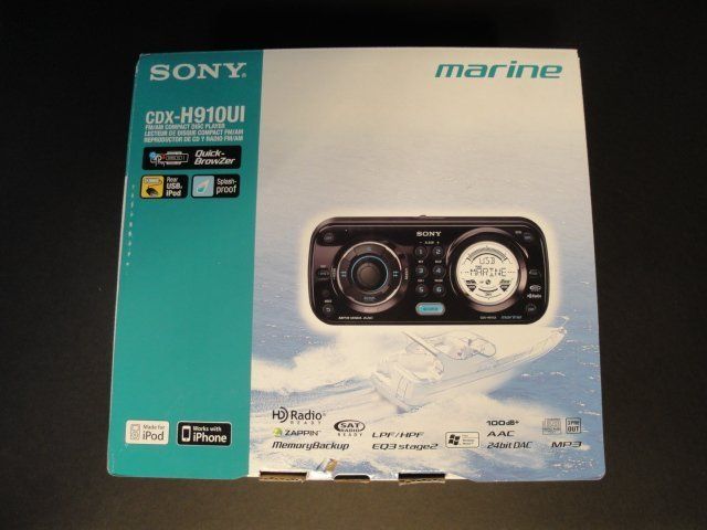 Sony CDX H910UI Splashproof Marine CD Receiver w/USB  