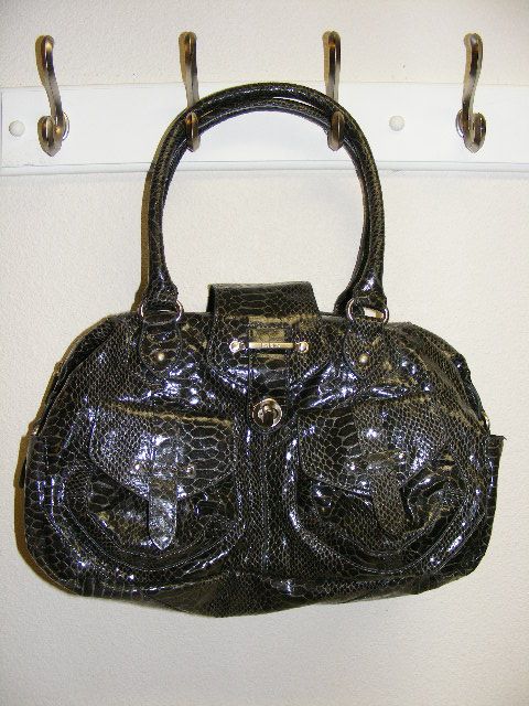   Snake Gray Black Purse Satchel Handbag SOFT for Target SUPERB  