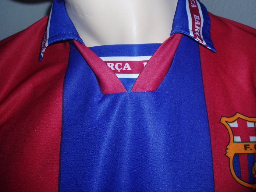 PATRICK KLUIVERT BARCELONA JERSEY vtg 90s FCB soccer L  