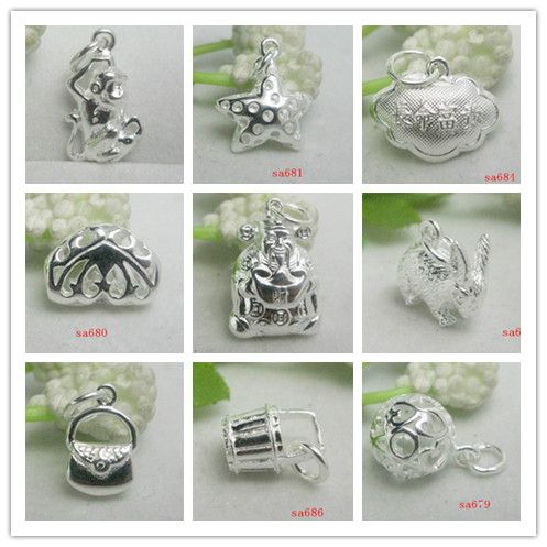 925 STERLING SILVER CHARM PENDANTS JEWELRY BEADS fit BRACELET&EARRINGS 